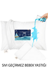 %100 Pamuklu Sıvı Geçirmez Bebek Yastığı Antialerjik 35x45 cm