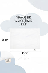 %100 Pamuklu Sıvı Geçirmez Bebek Yastığı Antialerjik 35x45 cm