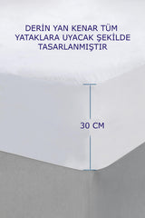 %100 pamuk sıvı geçirmez fitted yatak alezi"