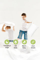 %100 Pamuklu Sıvı Geçirmez Bebek Yastığı Antialerjik 35x45 cm